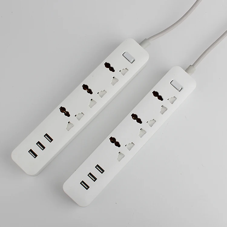 Wholesale price 3 USB multi 3 British standard socket smart Power strip multi-function charger
