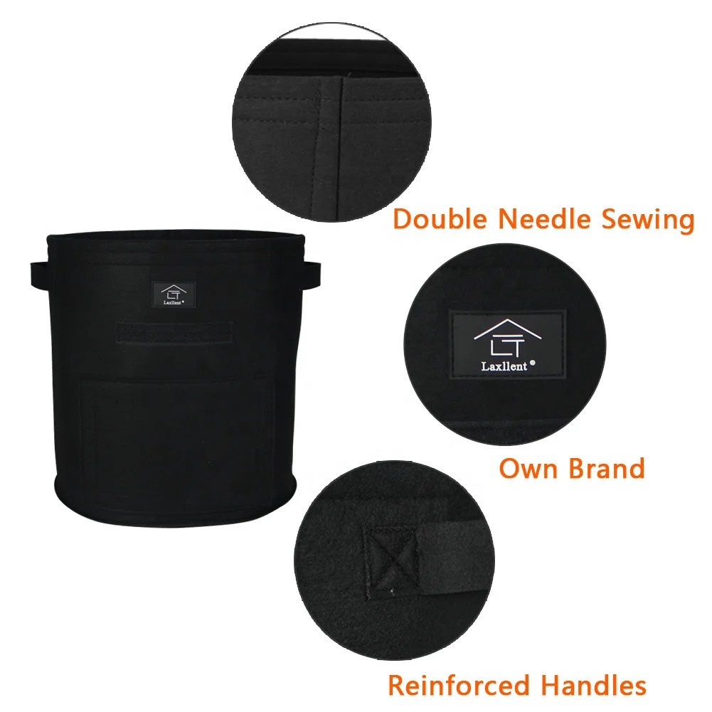 France Warehouse RTS Laxllent Pflanzen Tasche Kartoffel Pflanzsack Tragegriffen  4er Pac Grow Bags Fabric Pots