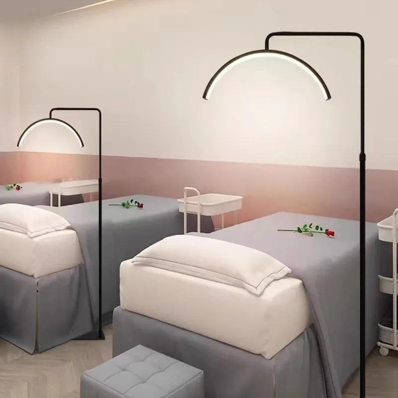 Красавица полумесяц Напольная Лампа для бровей и ресниц специальная лампа Светодиодная кольцевая с подставкой телефона