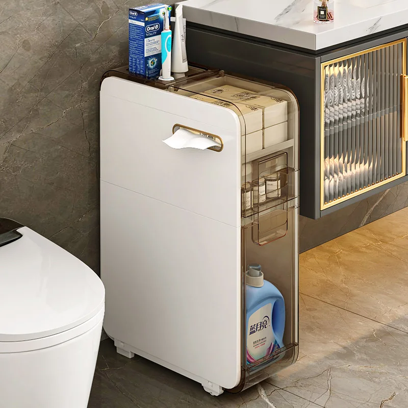 Jeko&Jeko 2, 3, 4 Tiers Plastic Drawer Slim Narrow Stylish Bathroom Floor Cabinet