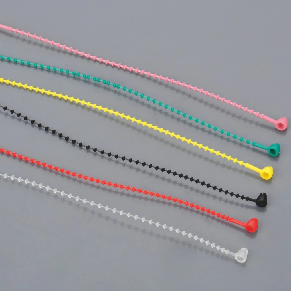 Factory direct sales cintillo de amarre nylon cable ties pvc for Clothes cutlery toys hanging tags