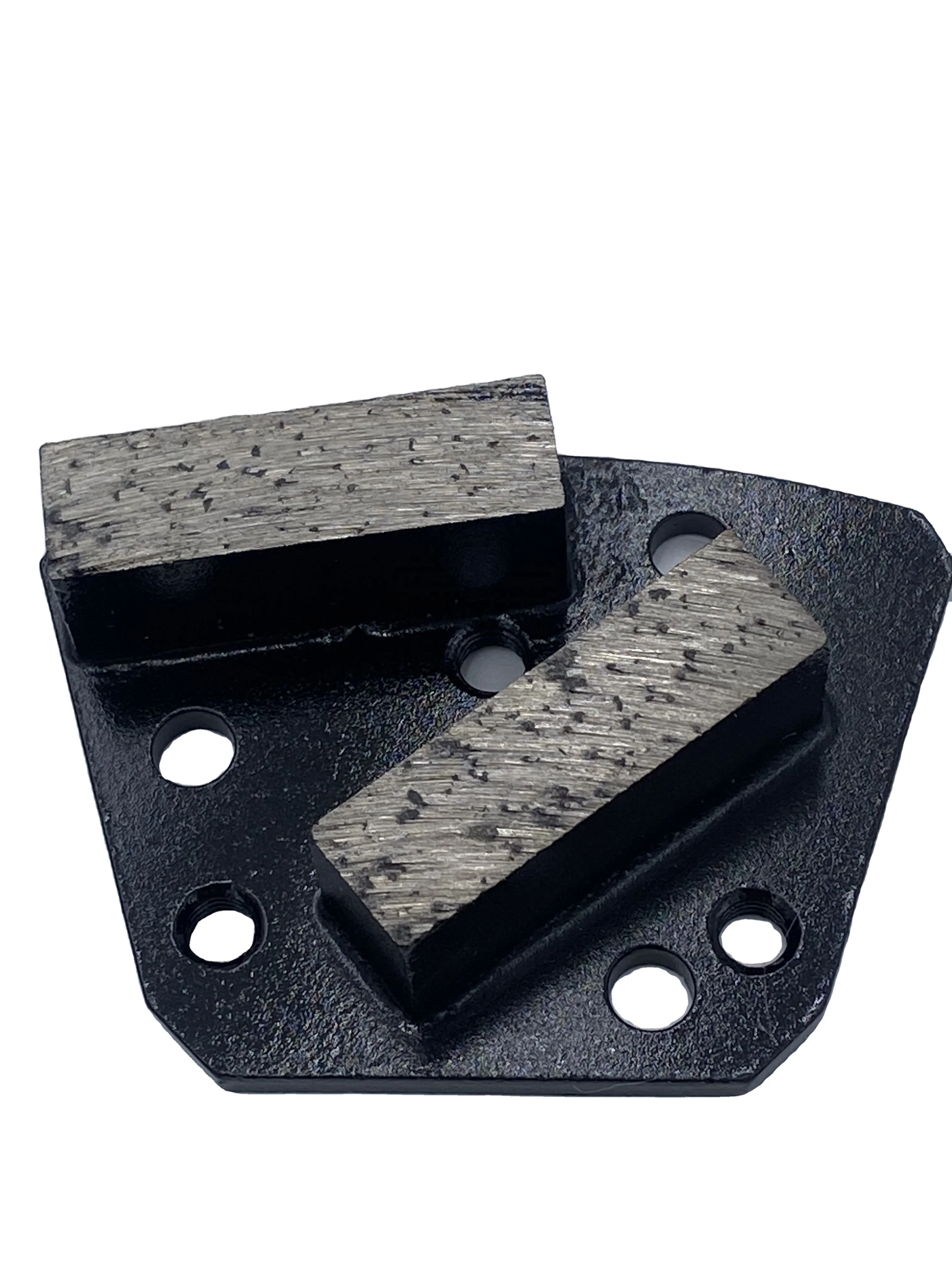 Grinding hard concrete terrazzo epoxy resin floor special Grit 20# 15mm height fan-shaped trapezoidal diamond grinding pad