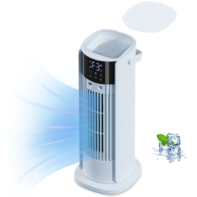 Hot selling household LED display vertical bladeless ventilation tower fans water fans tower