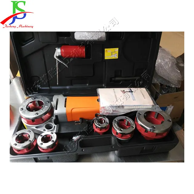 Small electric 220v  pipe threading machine Hand-held manual thread cutter wire cutter device