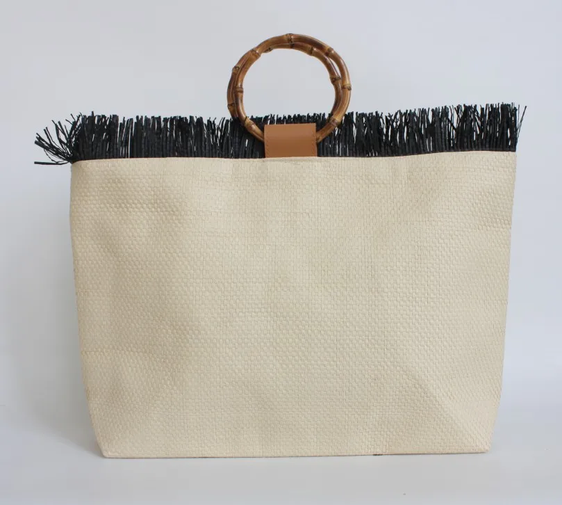 HIFA Summer Straw Bag Paper Knitting Straw Bag Crochet Handbag
