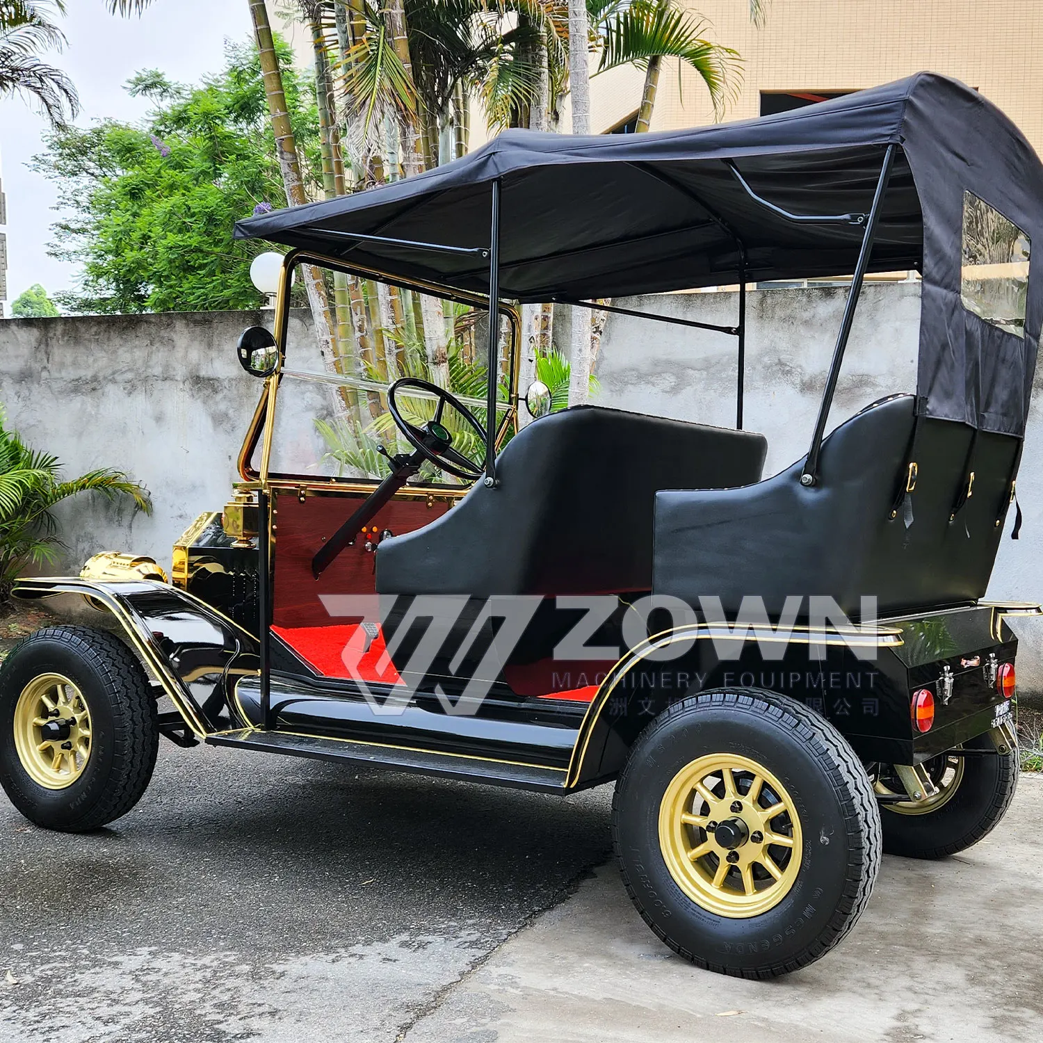 Retro car Black elegant classic car
