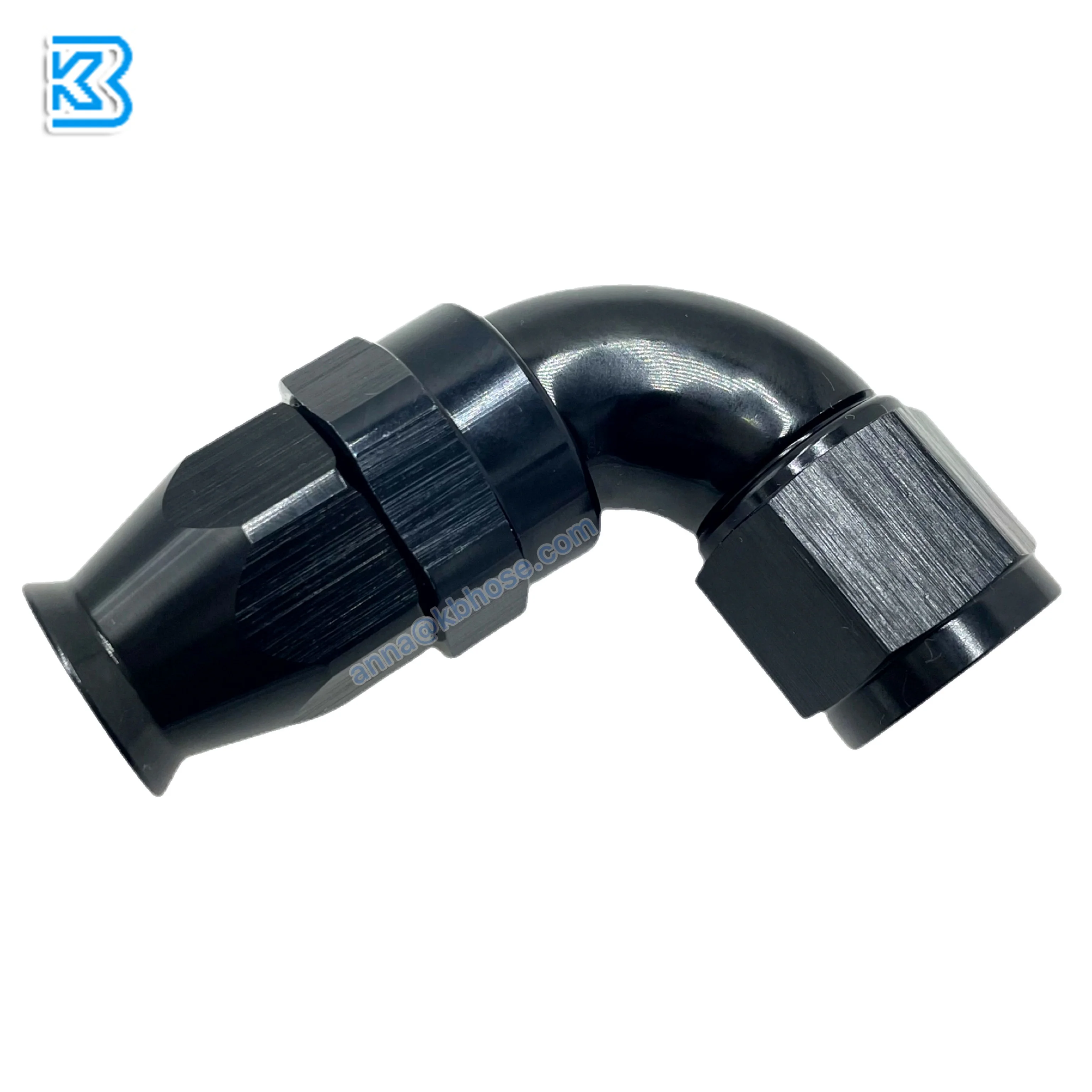 3AN 4AN 6AN 8AN 10AN 12AN 16AN 90 Degree Aluminum Full Flow Swivel Ptfe an Fitting Hose End Adapter