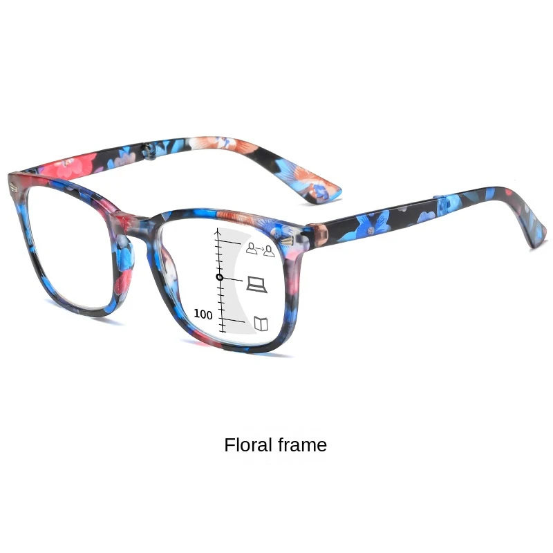 New Arrival Multi-focus Far And Near Dual-use Reading Progressive Glasses Anti Blue Light Eye Protection Glasses For Men Women