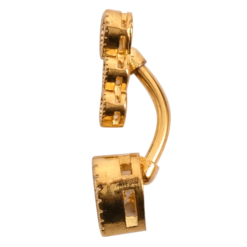 14G Stainless Steel Belly Button Rings Navel Rings Love Heart Clear Piercing Jewelry Ring