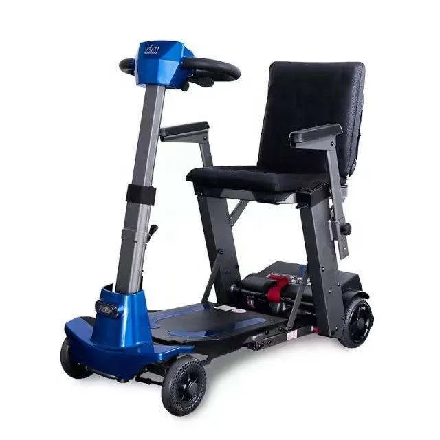 2023 High-end Elderly Disabled Remote-controlled Compact Lighting Folding  Electric Scooter Intelligent Scooter Wheelchair