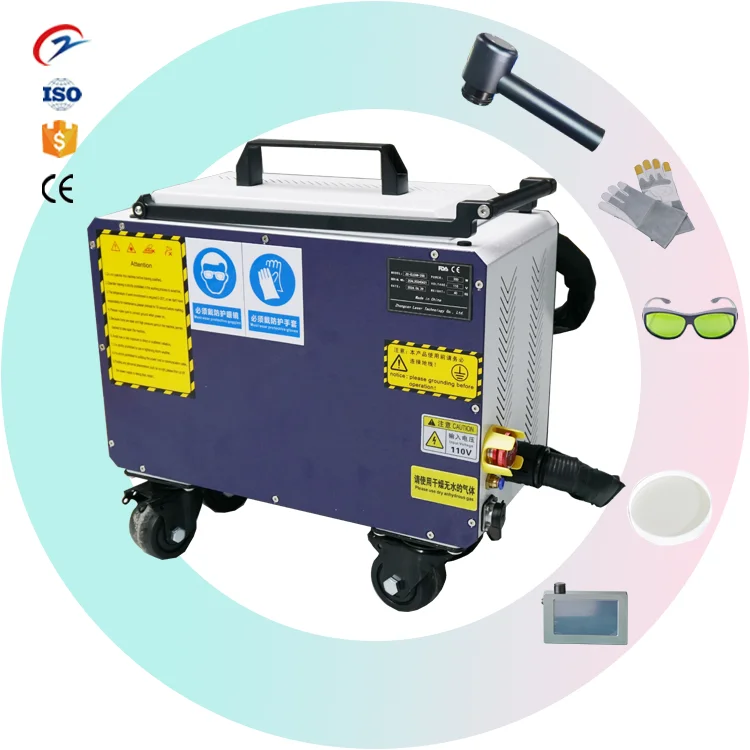 Factory price pulse handheld portable laser cleaning machine for metal  rust oxidized car wood paint 300W