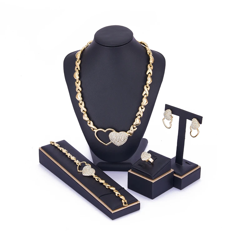2021 Love pattern of 14k Gold Jewelryset XOXO Jewelry Set I Love You Bear Jewelry Sets Lovely and Hot Design XOXO Necklace