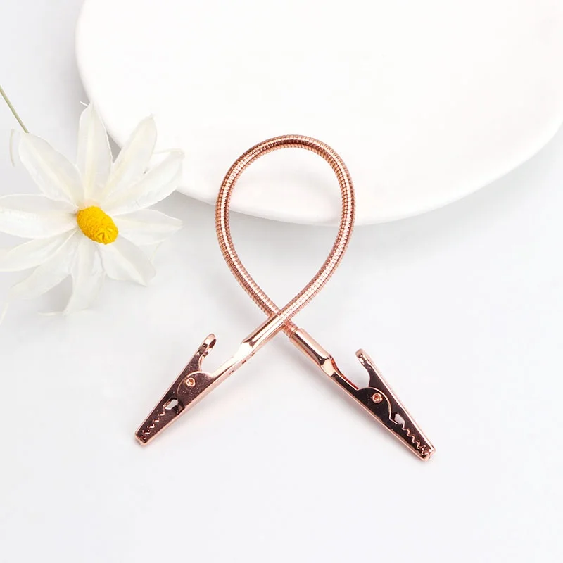 Оптовая продажа, длиннохвостые двухсторонние металлические золотистые витрины YS1229H под заказ, держатель для карт, зажим для заметок