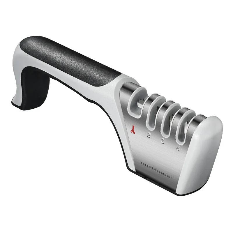 Factory direct sales professional 4 in 1 manual knife sharpener 4 stage for home kitchen