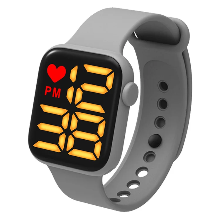 
New Original not smart Watch Cheap digital watch for girl boy students waterproof alloy Case with Sport Band 