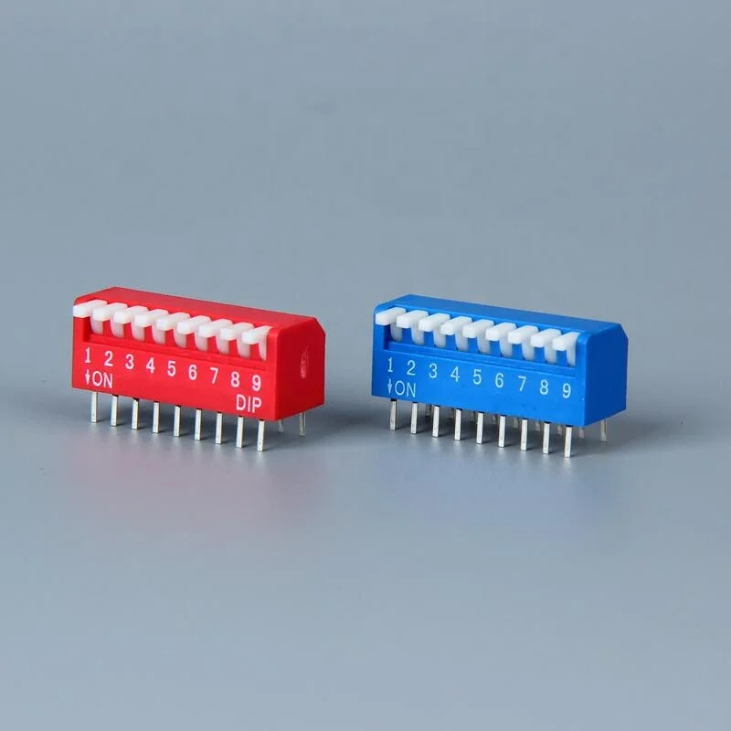  DPL09 RGT 9Pin SPST нажимной выключатель электронный красный DIP