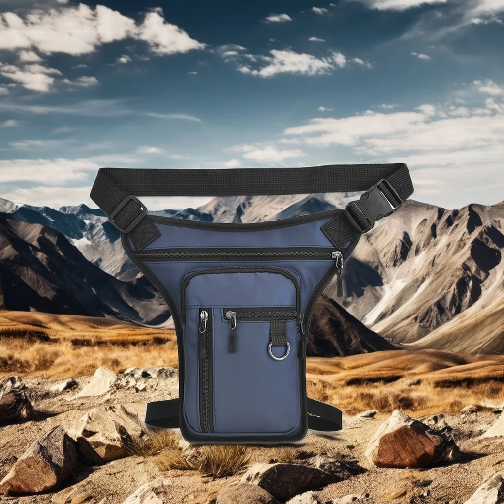 Unisex Polyester Waist Bag Logo Sling Fanny Pack Outdoor Sports Water Resistant Drop Leg Bag Racing Motorcycling Bicycle Riding