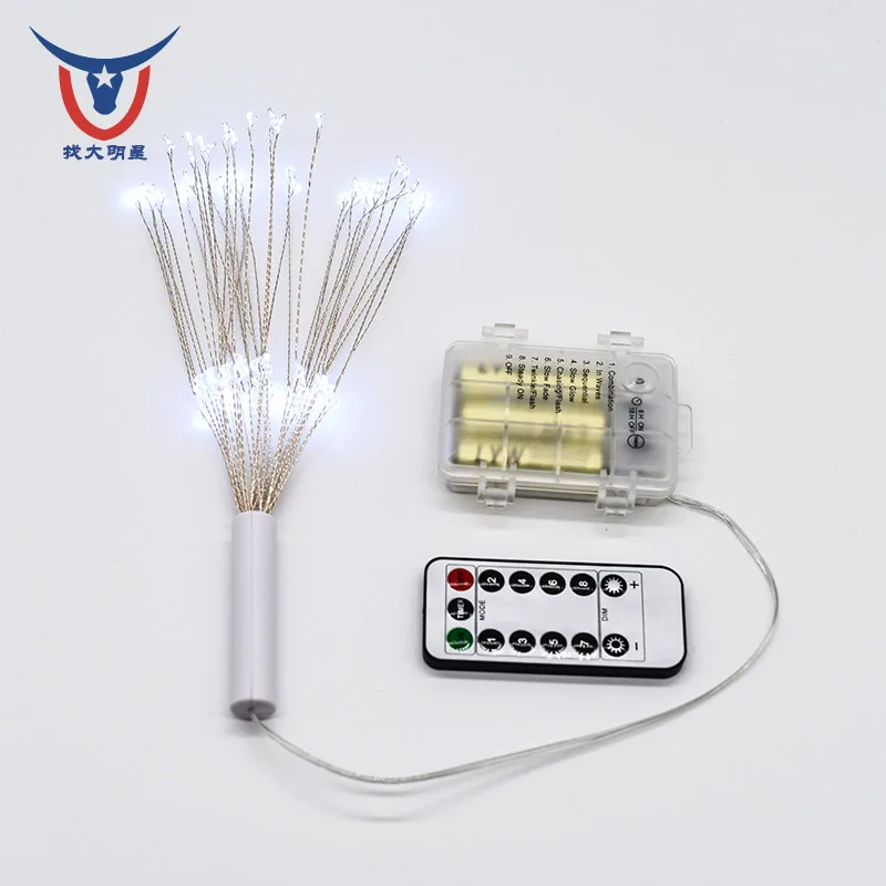 
Twinkle Star 100 Led Firework String Lights Battery Operated Hanging Starburst Light Remote Control Starry Fairy String Light 