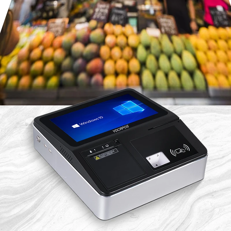 11.6 Inch Wall Mounted Desktop Touch Screen Pos System Cashier Machine with 2D Scanner Thermal Printer