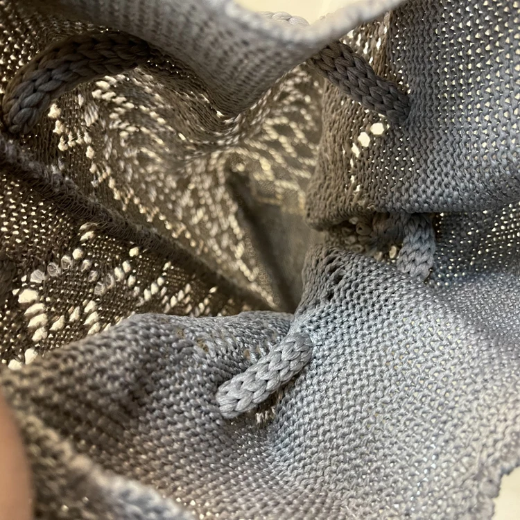 Factory Custom Fashion Portable Crochet Large Capacity Shopping Hollow Out Knitted Bag Backpack