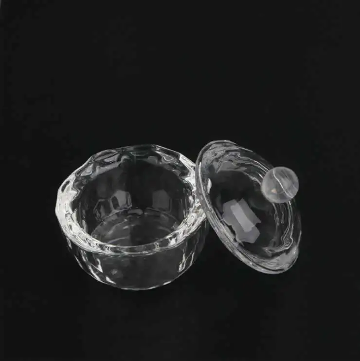 Lid Bowl Cup Holder Manicure Equipment Nail Tool Crystal Glass Dappen Dish
