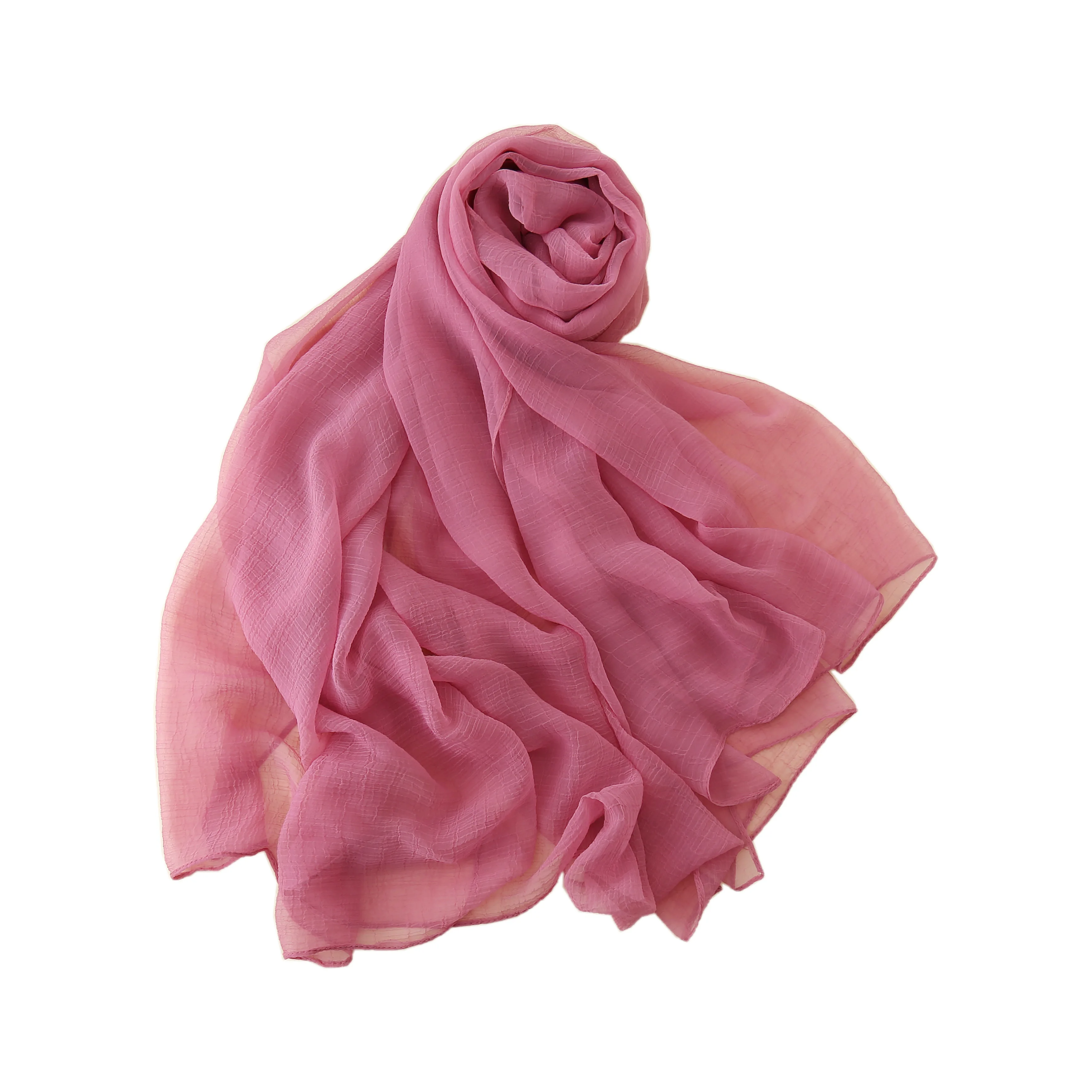 
Factory Direct Supply 100 Polyester Crinkle Solid Color Brocade Chiffon Scarf Hijab Scarfs Muslim Arab 2020 Malaysia Plain Scarf 