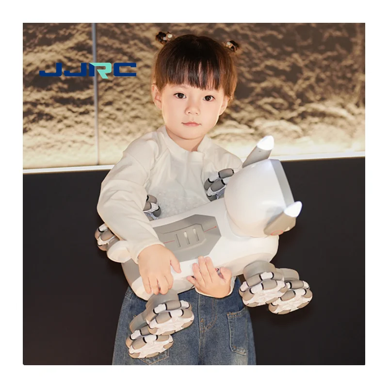 JJRC Q196 EMO 8-wheel Stunt Robot Pet Dog Toy With LED Eye And Ear Lights Gesture Sensing Stunt Car RC Robots toy For Kids