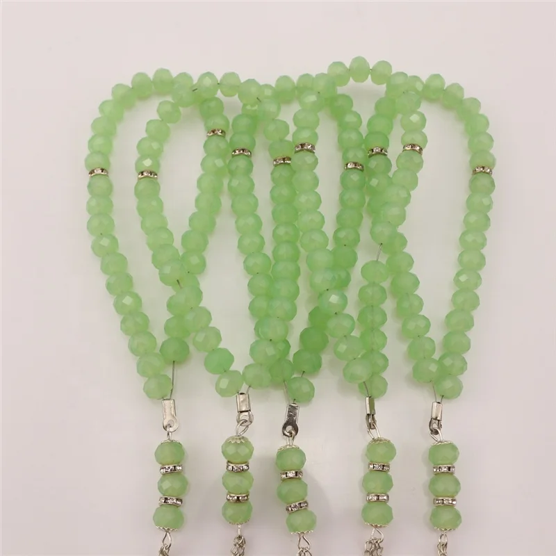 Factory directly sale K9 excellent crystal material 50pcs/lot/color 33pcs 10mm crystal islamic muslim crystal prayer bead