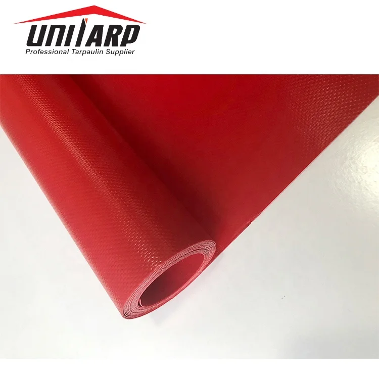 Wholesale 650GSM Red Color Coated PVC Tarpaulin PVC Vinyl Fabric