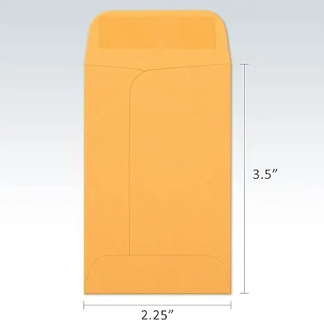 2 252 «x 3 5» экологически чистые самоклеящиеся переработанные мини-конверты для монет складные квадратные из крафт-бумаги