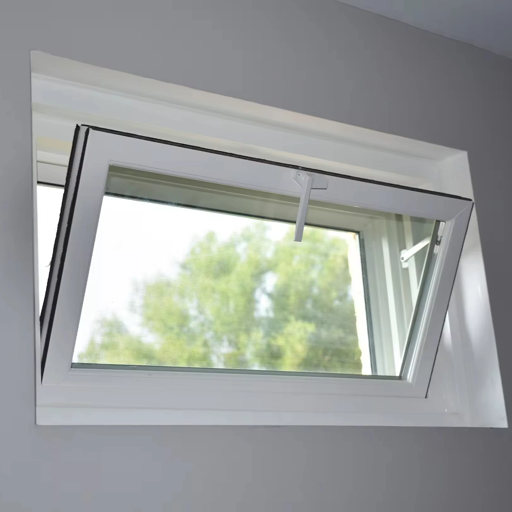 Новое модное одноглазурованное Безрамное стеклянное тентовое окно жилое для балкона, подвальное окно для кухни