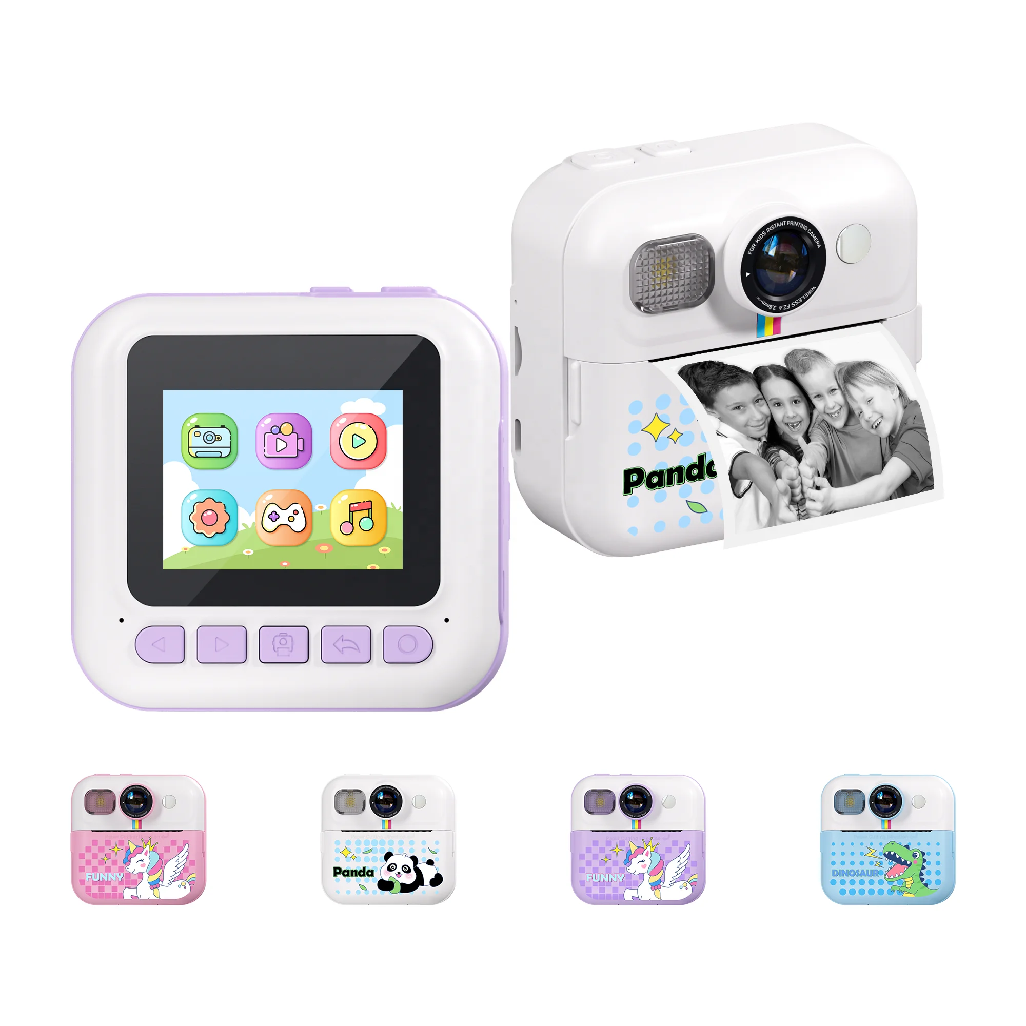 YMX CP02 Mini Cute Blue Pink Technological Environmental Creative Toys Educational Instant Kids Print Camera for Baby Girl Boy