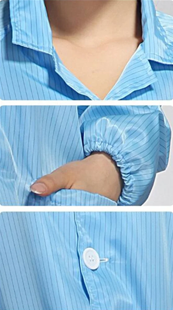 Comfortable Breathable Work Garment ESD Smock Coat ESD lab Safety Clothes ESD Cleanroom Garment