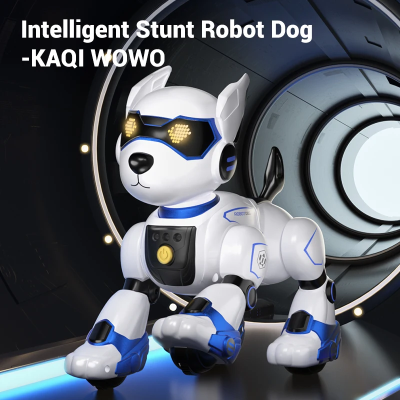 SJY-R27 Intelligent Interactive RC robot dog with wheel control voice control multi-function remote control toy robot dog