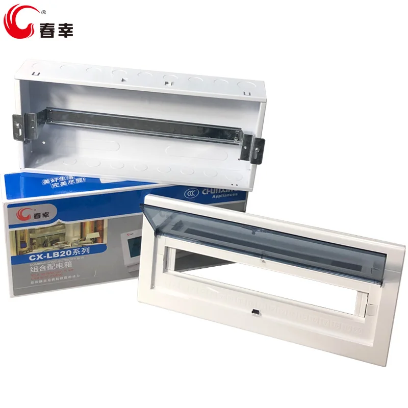 Iron Bottom 18 Way Electrical Equipment Supplies Electric Panels Power Distribution Board Enclosure Box For Circuit Breaker