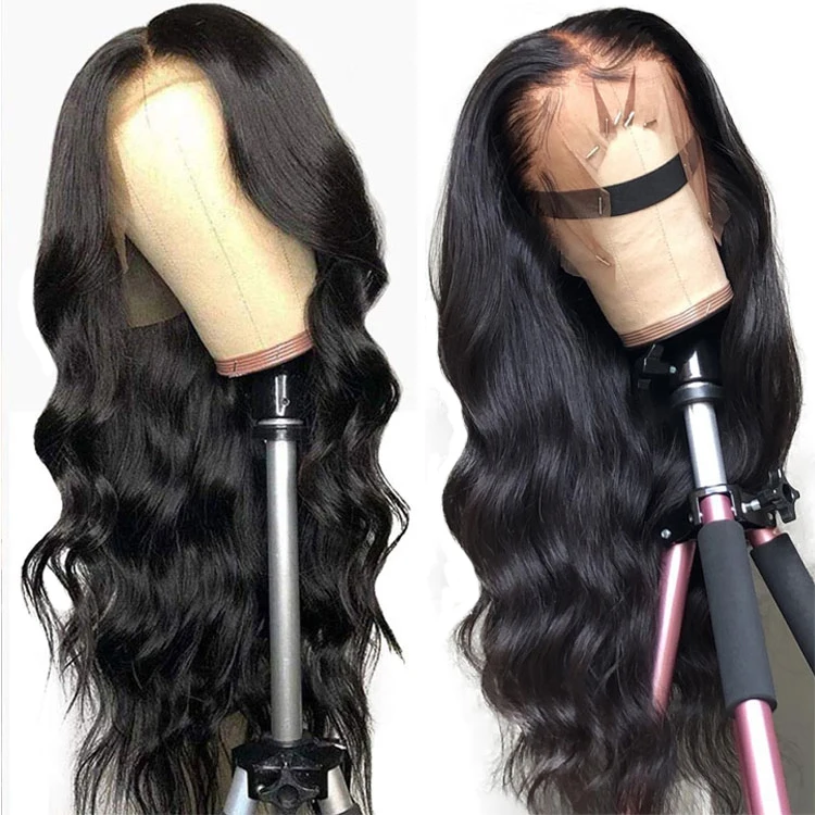 
Brazilian 100% Virgin Human Hair 13x4 Transparent Swiss Lace Front Wig Cuticle Aligned Hair HD Lace Closure Wigs with Baby Hair 