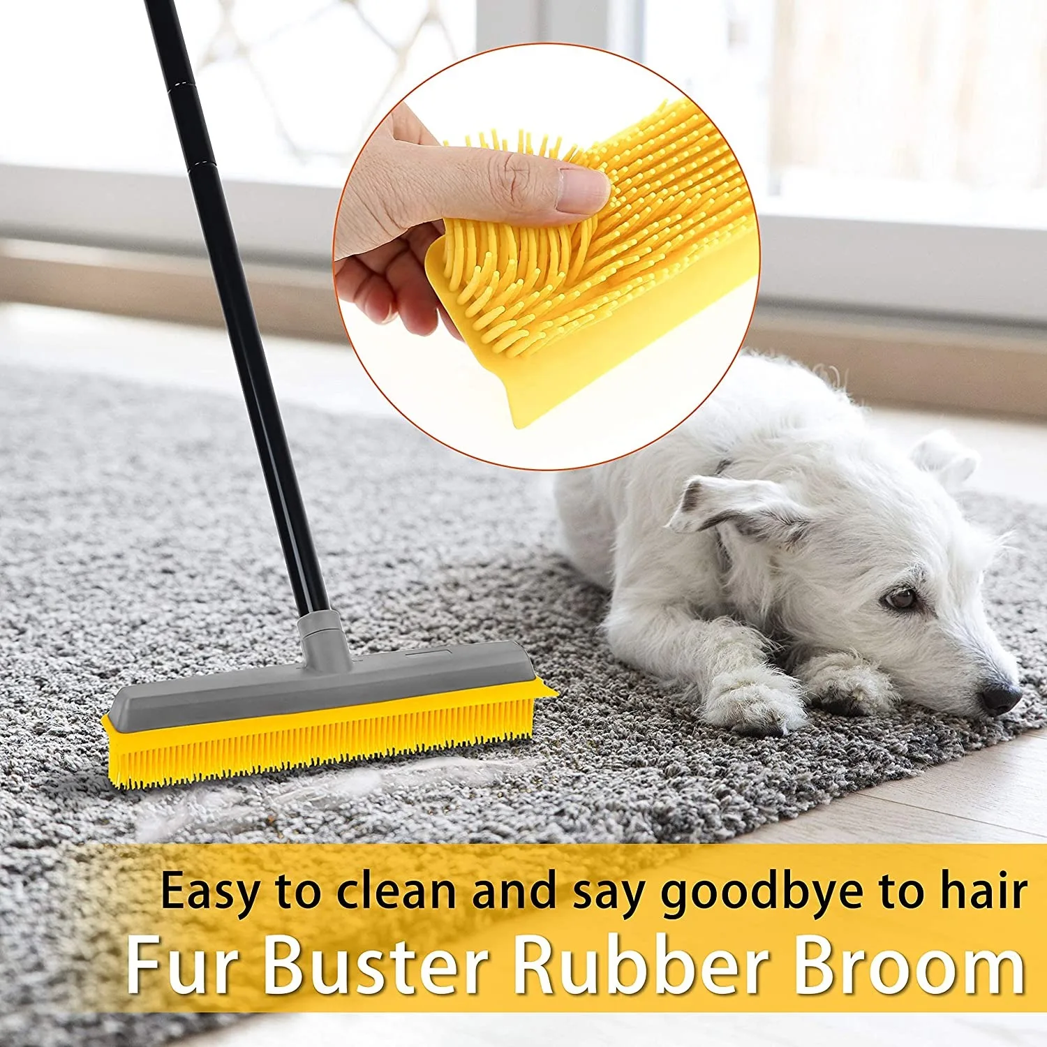 Wholesale Magic Sweeper Broom Soft Cleaning Push Silicone Carpet Floor Telescopic Broom