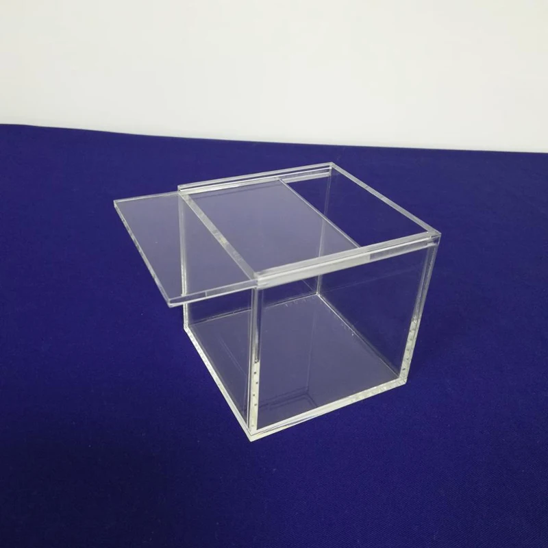 Clear Acrylic Sliding Lid Box, Acrylic Gift Box with Sliding Lid