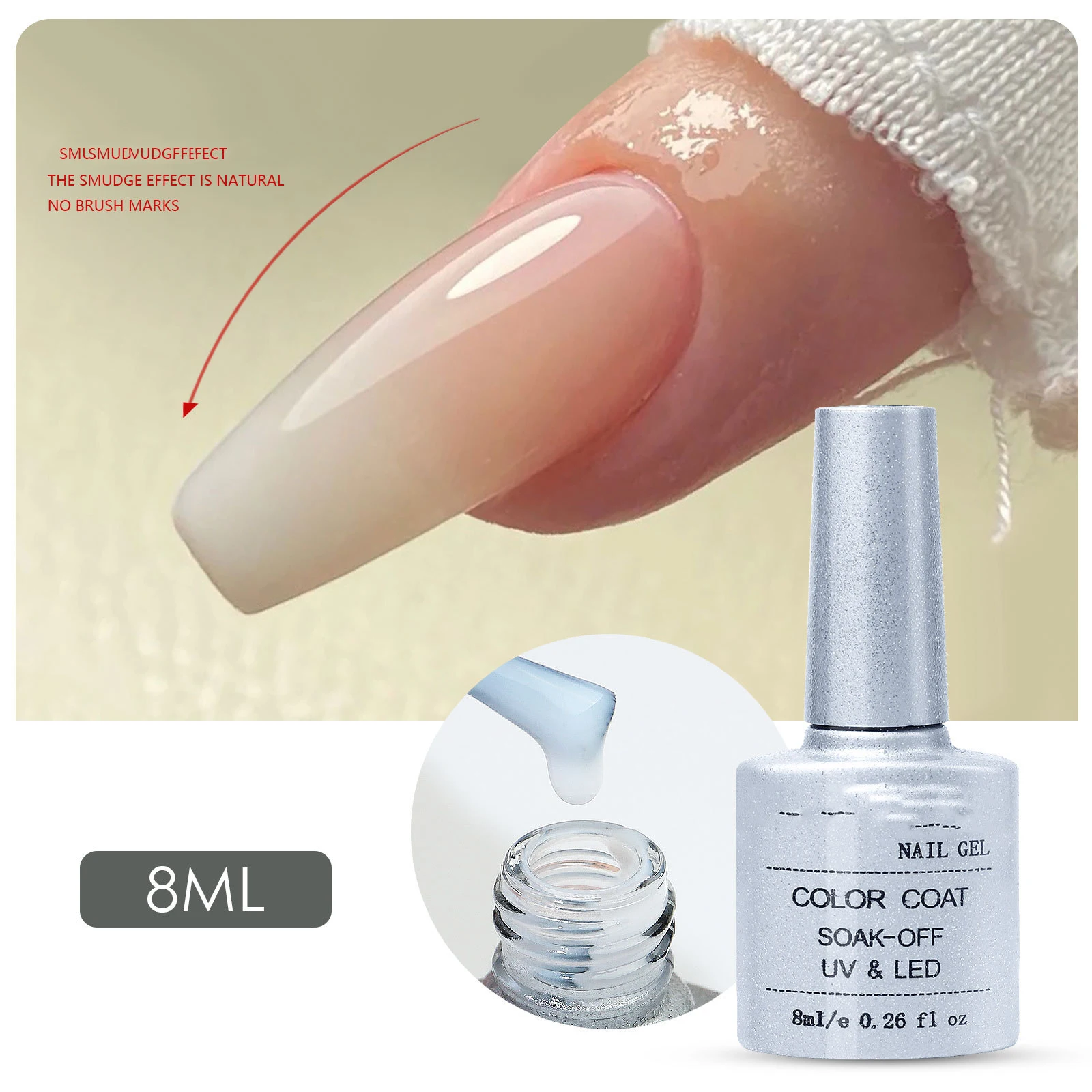 2022 Popular colors gel nail egg white clear milk universal smudge honey girl bulk uv gel nail