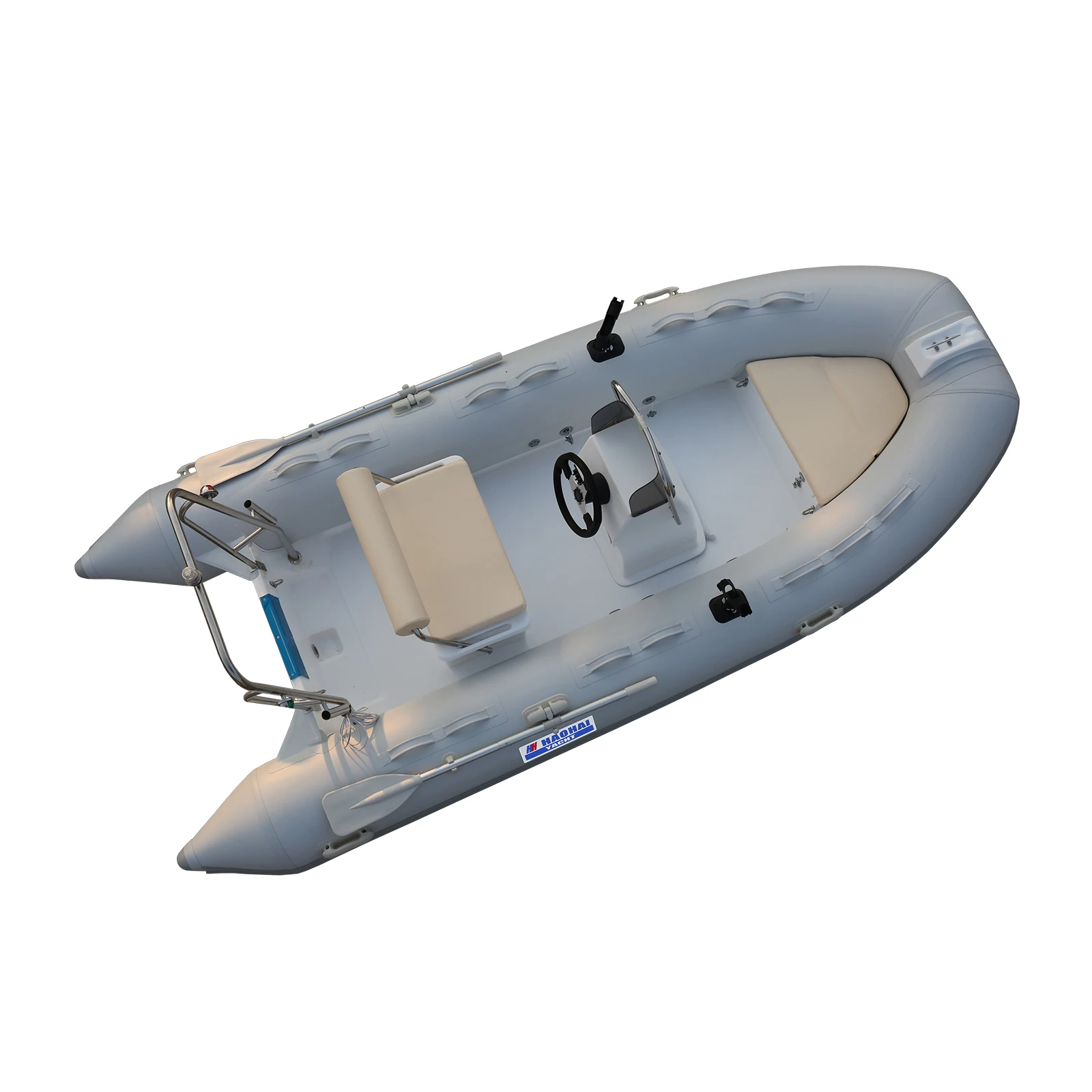 Haohai Cabin Cruiser New Rigid Passenger Hovercraft Canoe Barche Rigide Gonflable Ponton Pedal Patrol Inflatable Boat Fiberglass