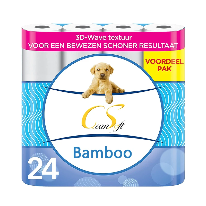 Wholesale Bulk Water Soluble Hygienic 3 Ply Bathroom Tissue Bleached Toilet Paper Roll