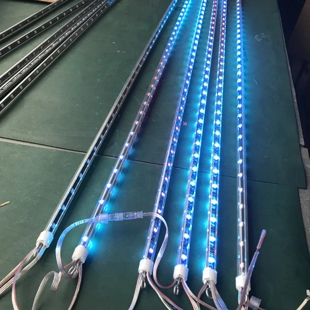 Светодиодные лампы ws2811 индивидуально адресуемые RGB 3d светодиодные пиксельные трубки адгезионные rgb метеоритный дождь ночной