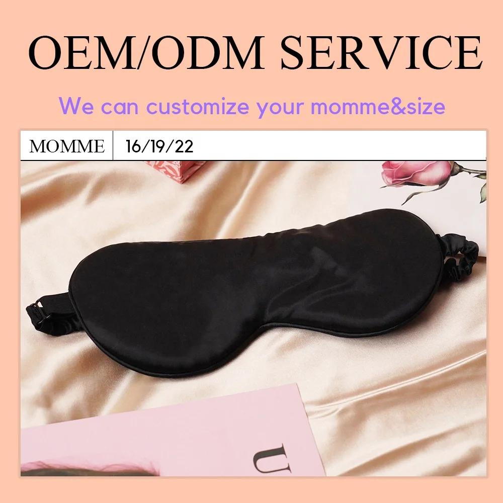 New Design Custom Logo Luxury 100% Mulberry Silk Eye Mask For Sleeping Use