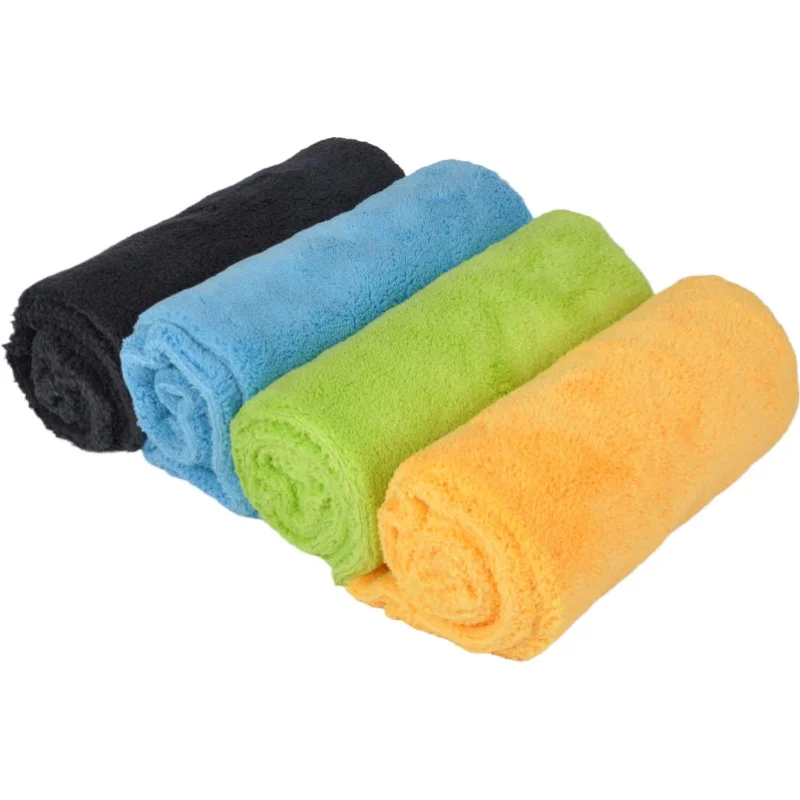 Hot selling knitting 500gsm car cleaning cloth microfiber