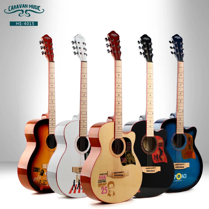 China Manufacture wholesales 40 Inch Colorful Acoustic Guitar Electric With High Quality Oem Acceptable For Sale