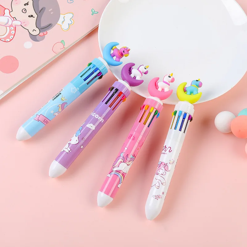 Promotional Gift Custom Logo 10 Color Ball Point Pen with Mechanical Pencil China Ball Pen
