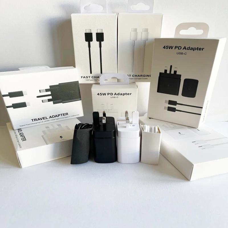 USB Type-C Adapter Fast Charging PD 25W 45W Super Fast Type C Chargers for Samsung S21 Plus S22 TA800 TA845 USB-C Power Adaptor