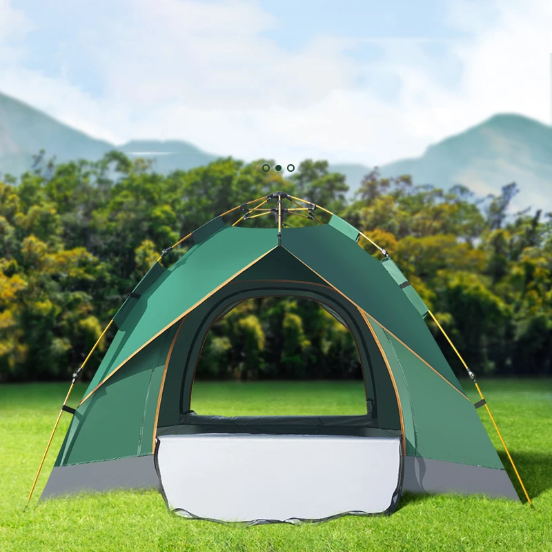 Double layer simple set up portable beach tent for sun shelter foldable camping beach tent outdoor