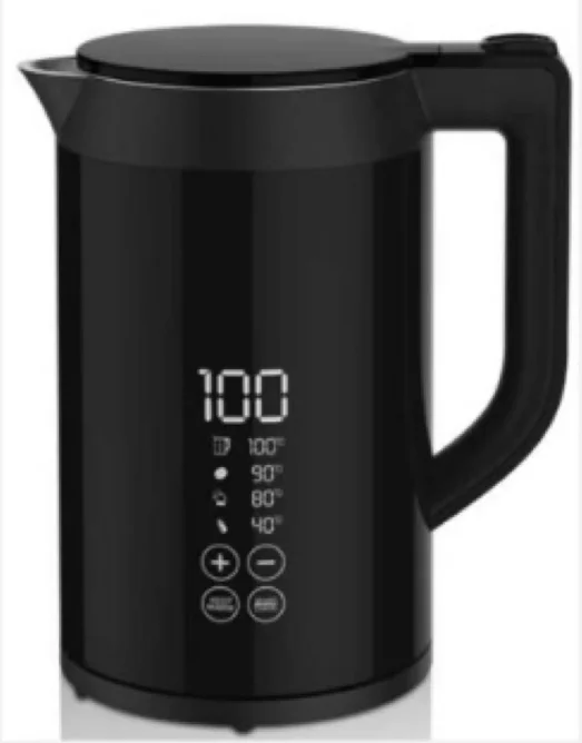 1.5L LED Digital Screen Stainless Steel Double Wall  Water Kettle Digital Display Electric Tea Coffee Kettle
