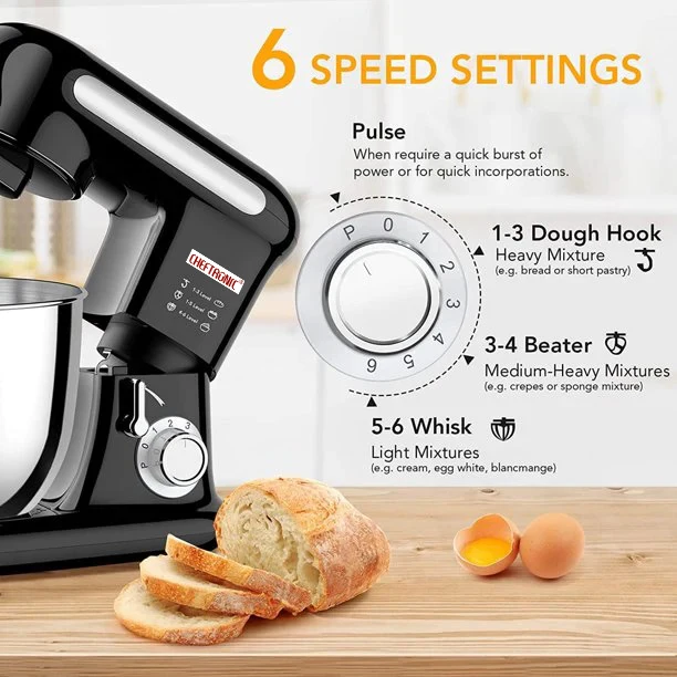 1000W 3.5L Multifunction Electric Stand Mixer Robot Kitchen Accessories for Baking and Food Dough with Plastic Housing